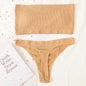 Women Strapless Bra And Panties Set Push Up Bra High Waist Thong  Seamless Underwear Sexy Tube Bra Female Sexy Lingerie Set