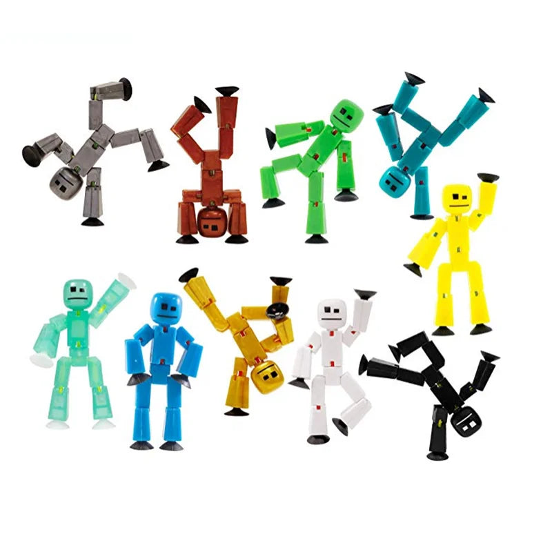 Suction Cup Sucker Sticky Robot Toys Collectable Action Figures Toy Create Stop Motion Animation Great for Kids Ages 4+