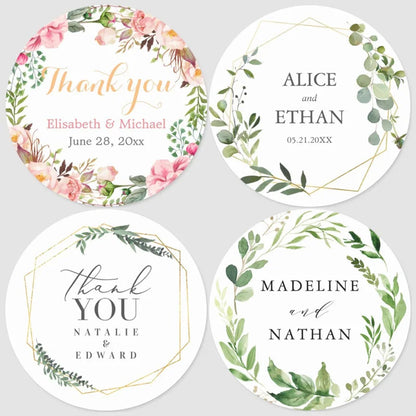 2-7cm Custom Stickers Customized Logos Wedding Birthdays Baptism Stickers Personality Labels Design Own Baking Gift Bag Sticker