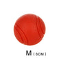 HOOPET Dog Toy Rubber Ball Bite-resistant Ball Toy for Dogs Puppy Teddy Pitbull Red Color Solid Ball S-XL Pet Supplies