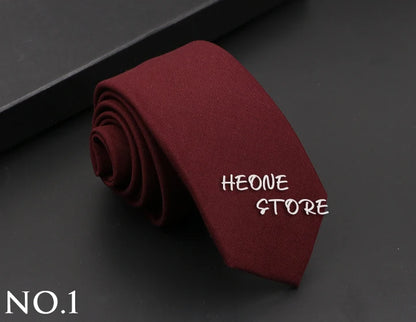 Mens Classic Cotton Ties High Quality Handmade Skinny 6CM Neck Tie Plaid Solid Color Striped Narrow Business Shirt Accessories
