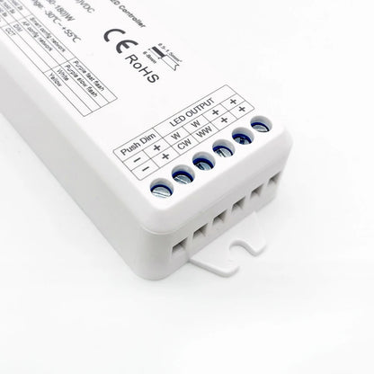 Tuya Zigbee Dimmer LED Switch 12V 24V 36V DC 2CH Wireless RF 2.4G Remote WIFI Smart Life CCT WW CW Strip Controller WZ1 Dimer