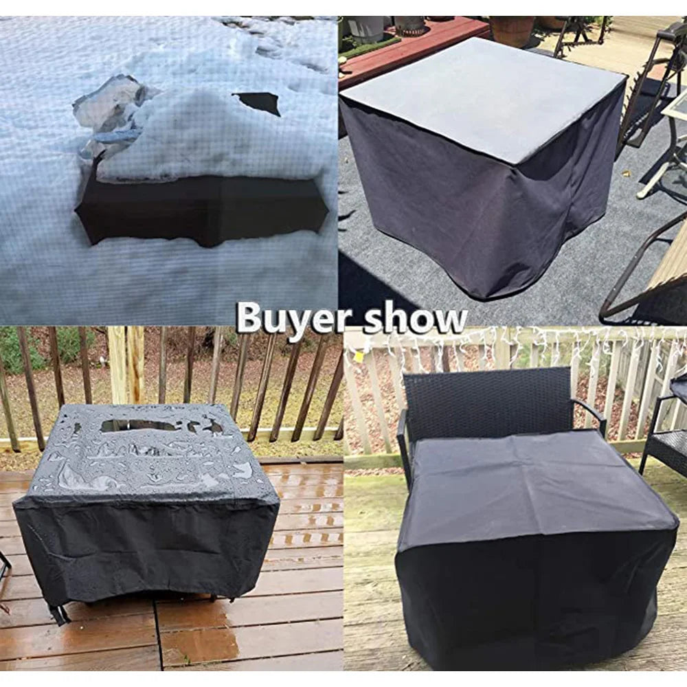 75 Sizes  Furniture Waterproof  Cover For Rattan Table Cube Chair Sofa  Rain Garden Patio Protective Cover Black and Silver