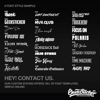 12-40cm Custom Text Decal Sticker Your Name Slogan Company Name Number For Car Motorcycle Bike Boat Shop Window Waterproof OEM