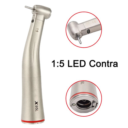 dentistry Contra Angle Low Speed Handpiece 1:1/1:5/20:1 Fiber Optic Straight Contra Angle X25L/X95L Style Air Turbine  dental