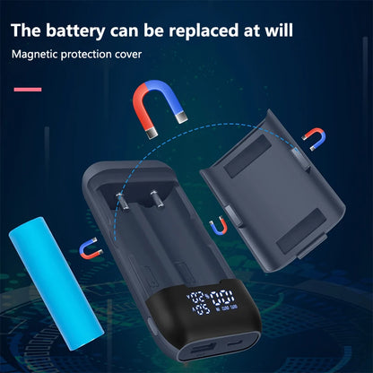 18650 Battery Charger Case DIY Power Bank Box QC3.0 PD 18W Fast Charging Case for 18650 217000 20700 Lithium Battery Charger Box