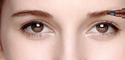 4D Microblading Eyebrow Pen 4 Forks Tip Eyebrow Tattoo Pencil Long Lasting Fine Sketch Liquid Eye Brow Make Up