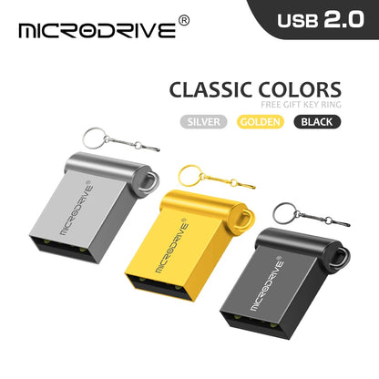 Metal Super Mini USB 2.0 4GB 8GB 16GB 32GB 64GB USB Flash Drive 128GB Pendrive 16GB Pen Drive U Disk Flash Memory