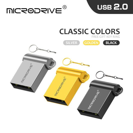 Metal Super Mini USB 2.0 4GB 8GB 16GB 32GB 64GB USB Flash Drive 128GB Pendrive 16GB Pen Drive U Disk Flash Memory