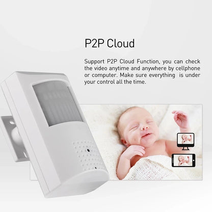 Tuya Smart WiFi IP Camera PIR Shell Design Indoor Hidden Security Camera 2MP 5MP Night Vision 2-Way Audio Motion Detection Cam