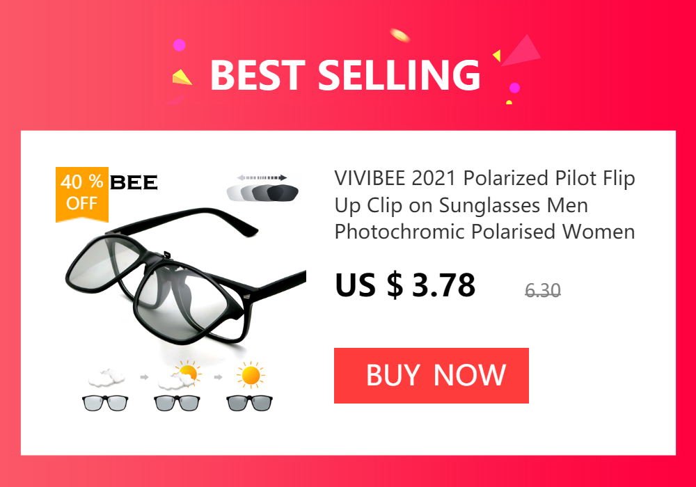 VIVIBEE Mens Fishing Clip On Sunglasses Mirror Blue Eyeglasses Polarized UV400 Women Square Night Vision Driving Sun Glasses
