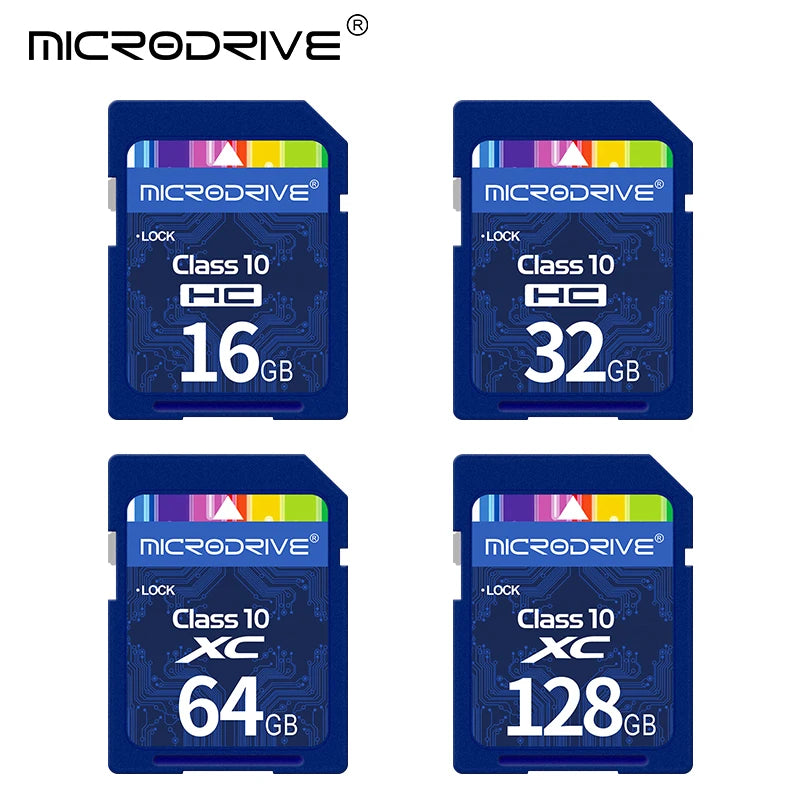 Standard SD Card  64GB 128GB 256GB SDHC/XC 16GB 32GB Normal Full Size Flash SD Memory Card High Speed for Camera