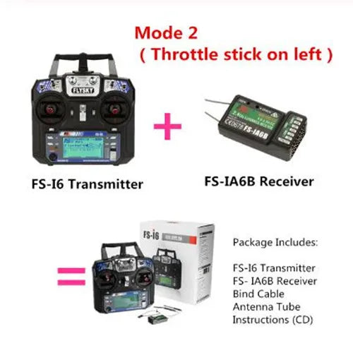Newest Flysky FS-i6 FS I6 2.4G 6ch RC Transmitter Controller FS-iA6  Receiver For RC Helicopter Plane Quadcopter Glider