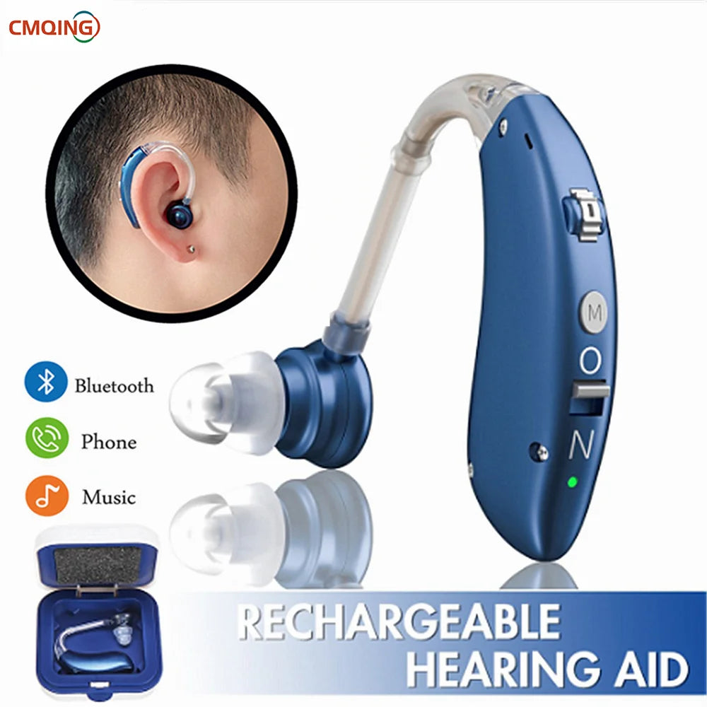 2025 Rechargeable Hearing Aids Wireless Sound Amplifier Mini Invisible Elderly Hearing Aid Headphones Deaf The Listening Device