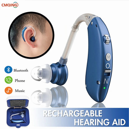 2025 Rechargeable Hearing Aids Wireless Sound Amplifier Mini Invisible Elderly Hearing Aid Headphones Deaf The Listening Device