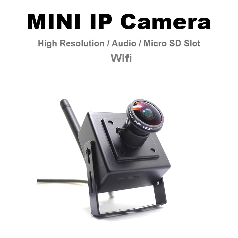 5MP Wifi Mini Kamera Panoramiczna Ip 1080P HD 1.7mm Obiektyw Rybie Oko CCTV Bezpieczeństwo Monitoring Sieciowy Bezprzewodowy Dźwięk Mikro Onvif Mała Kamera