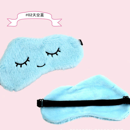 Cartoon Sleeping Eye Mask Plush Eye Shade Cover Eyeshade Cloud Eye Cover Eyepatch Nap Health Eye Cover