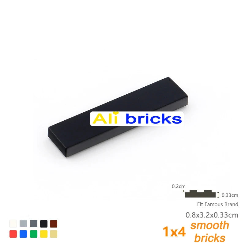 25pcs 1x4 Educational Creative Size MOC DIY 2431 Building Blocks Figure Ceramic Tile Bricks Toys for Children Smooth Flat Tiles