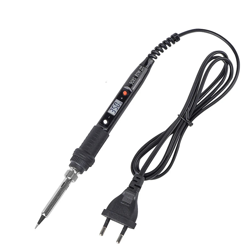 JCD Soldering iron kit adjustable temperature 220V 80W LCD solder welding tools Ceramic heater soldering tips Desoldering Pump