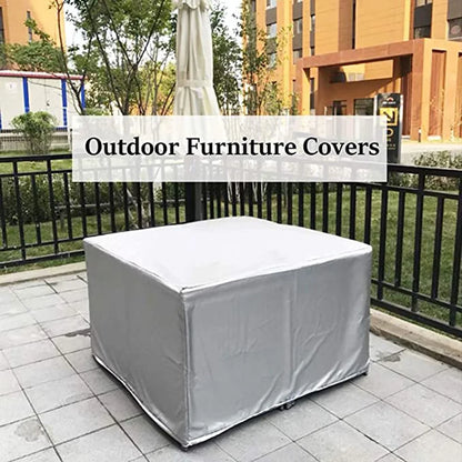 75 Sizes  Furniture Waterproof  Cover For Rattan Table Cube Chair Sofa  Rain Garden Patio Protective Cover Black and Silver