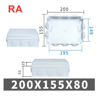 RA RT Wholesale ABS Plastic IP65 IP55 Waterproof Junction Box DIY Outdoor Electrical Connection Box Cable Branch Box