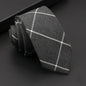 Mens Classic Cotton Ties High Quality Handmade Skinny 6CM Neck Tie Plaid Solid Color Striped Narrow Business Shirt Accessories