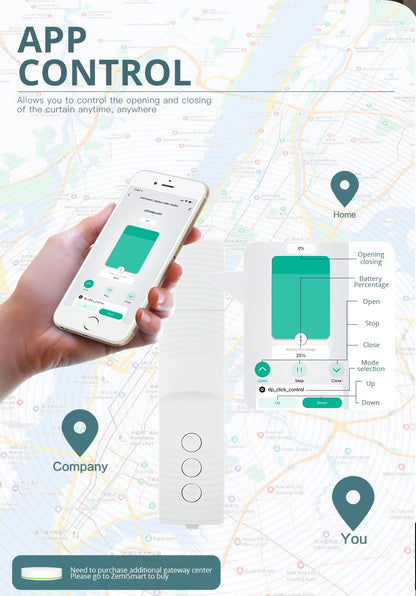 Zemismart Zigbee Smart Roller Shade Driver Electric Blinds Motor Power By Battery Works with Tuya Alexa Google Home Yandex Voice