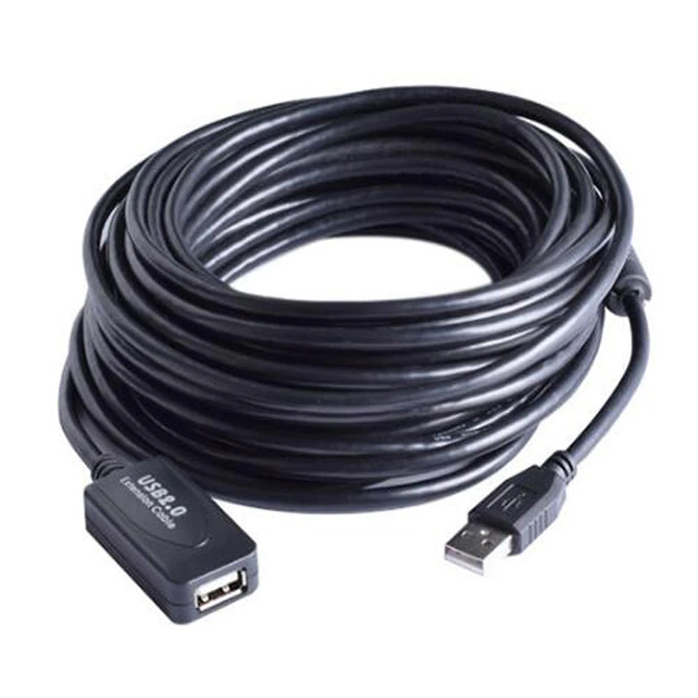 3M 5M 10M 15M 20M 25M 30M USB 2.0 Extension Cable Male to Female Active Repeater Wireless Network Card Extender USB Adapter Cord