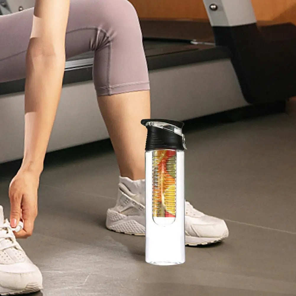 28oz Infuser Sport Water Bottle Fruit Filter Cup Fruit Infuser Water Bottle With Flip-Top Handle Healthy Hydration Reusable