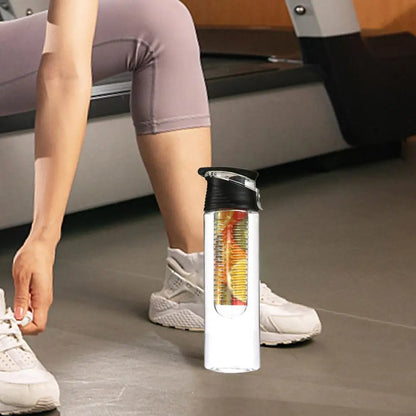 28oz Infuser Sport Water Bottle Fruit Filter Cup Fruit Infuser Water Bottle With Flip-Top Handle Healthy Hydration Reusable