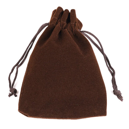 25/50pcs/Lot Golden Color Edge Velvet Jewelry Gift Bag 5x7 7x9 9x12cm Drawstring Wedding Display Sweets Packing Bag Wholesale
