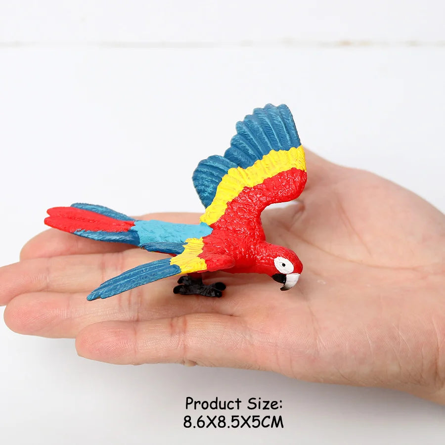 Simulated Bald Eagle Owl pelican Parrot Swan Birds Hand Painted Model Toy Figurine for Kids' Collection Science Educational Toys