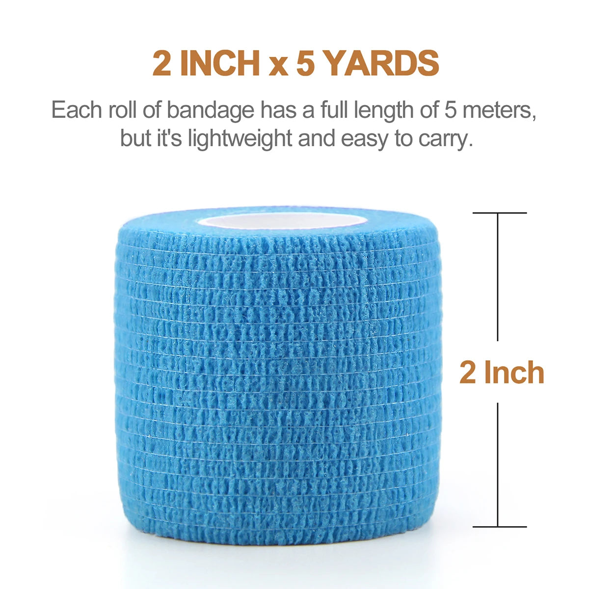 24 Pieces Self Adhesive Bandage Wrap Breathable Vet Wrap Cohesive Bandage First Aid for Pets Athletic Elastic Self Adherent Wrap