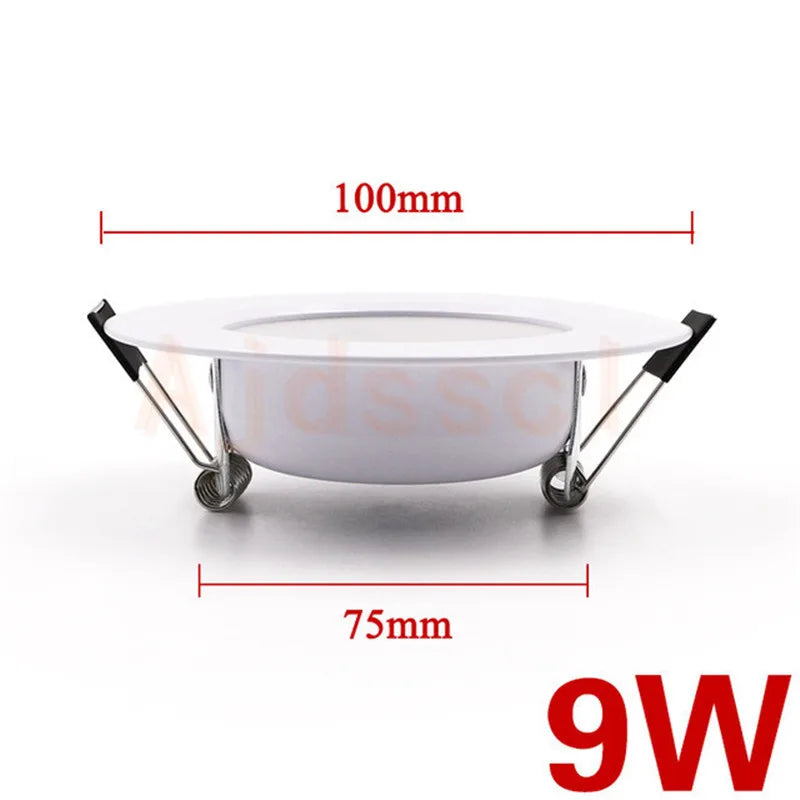 LED Downlight  10PCS Dimmable  220V 3-color dimming LED downlight  5W 7W 9W 12W 15W Recessed in LED Ceiling Downlight Light Lamp