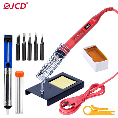 100W Digital Electric Soldering Iron Kit Set 110V/220V Temperature Adjustable Welding Tool Ceramic Heater Soldering Tips Rework
