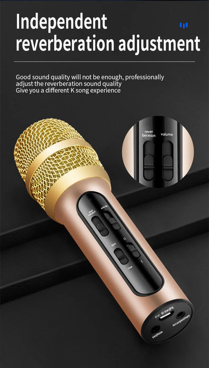 Portable Mini Wireless Condenser Mic Gadget Home Noise Reduction Microphone Integrated Audio Confere for Singing Songs
