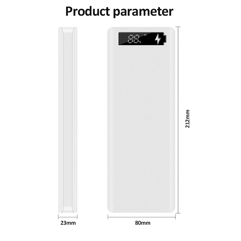Welding Free 10*18650 Battery Storage Box 2 USB Power Bank Case 5/12V DIY Shell 18650 Battery Holder Case PD QC 3.0 Quick Charge