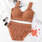 Newest Sexy Lace Underwear Set Padded Bra Set Without Steel Ring Solid Women's Underwear Brassiere Comfortable Fitness Crop Top