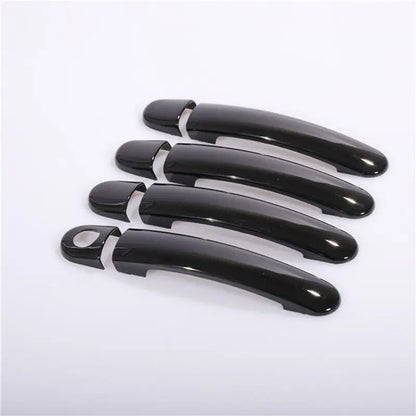 For VW Polo 2010 2011 2012 2013 2014 2015 2016 2017 Black Chrome Car Door Handle Covers Car Accessories Styling Stickers