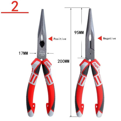6''/7''/8”Multifunctional Wire Cutter German Electrician's Pliers Thickened Clamp Head Chrome Vanadium Steel Electrician Tools