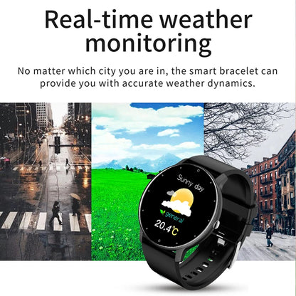LIGE 2025 Nowy inteligentny zegarek męski, pełnoekranowy dotykowy sportowy zegarek fitness, wodoodporny IP67 Bluetooth dla Androida i iOS smartwatch Mężczyźni+pudełko