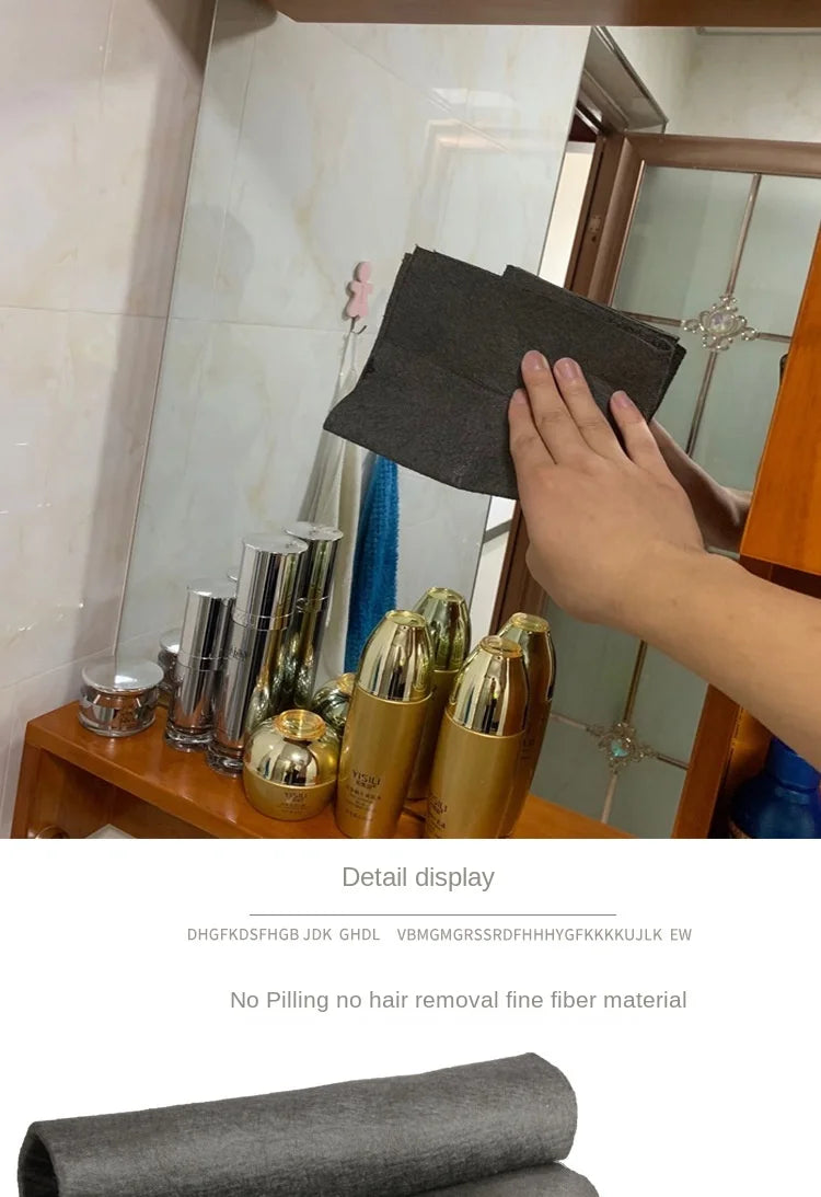 Professional Streak-Free Magic Cloth - Extra Thick Absorbent Cleaning Towel for Windows/Mirrors/Glass, Non-Scratch Multipurpose