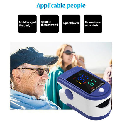 Finger Pulse Oximeter SpO2 Blood Oxygen Saturation Monitor with Rate Measurements Meter Medical Digital LED Heart Rate
