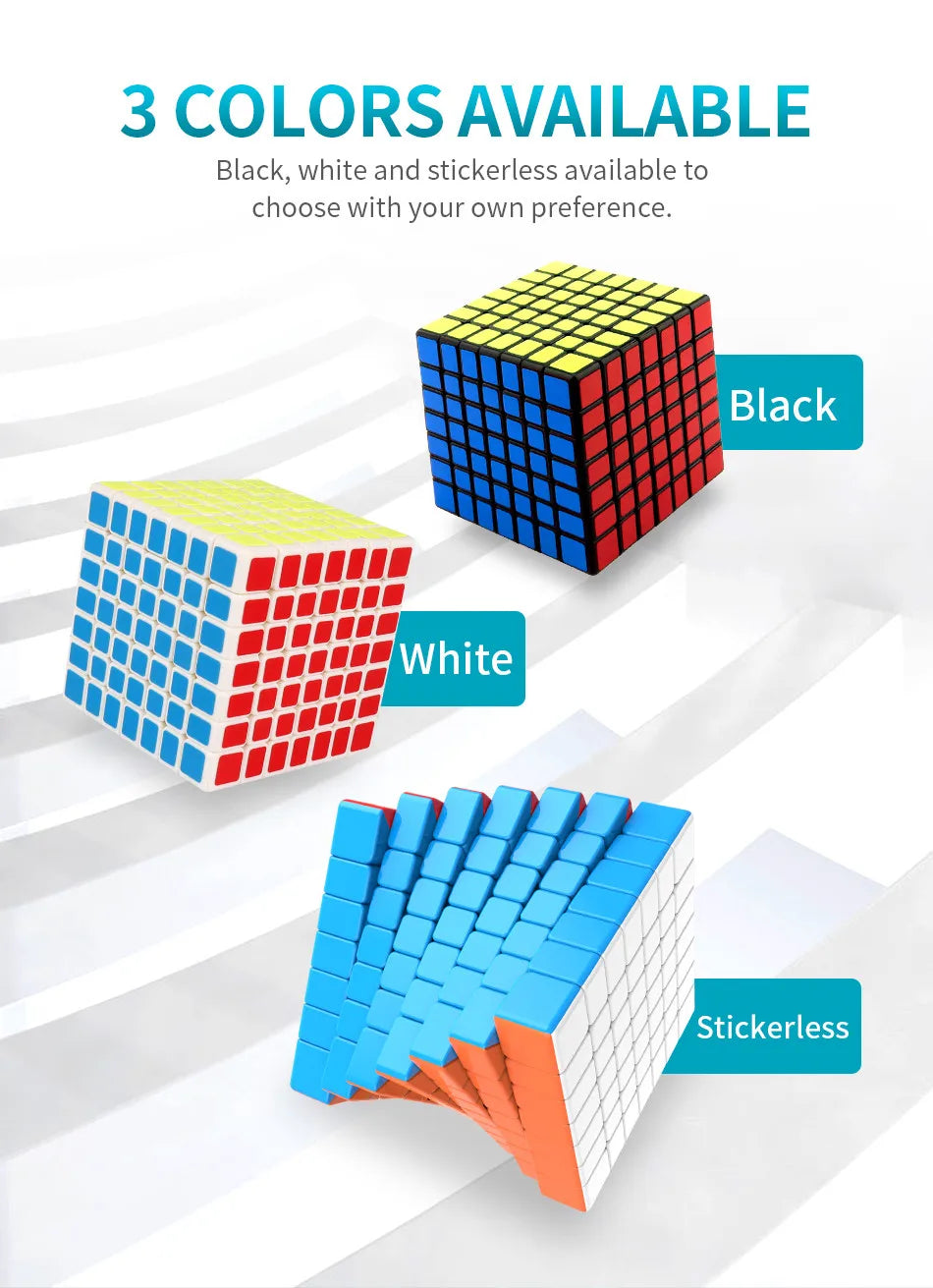 MOYU Speedcube Meilong Magic Cube Stickerless 4x4 5x5 6x6 7x7 8x8  Speed Puzzle Cubes Toys Gift