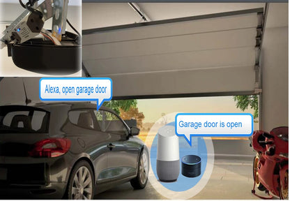 Wofea Smart WiFi Garage Door Opener Switch Controller Compatible with Alexa Echo Google Home SmartLife/Tuya APP No Hub Required