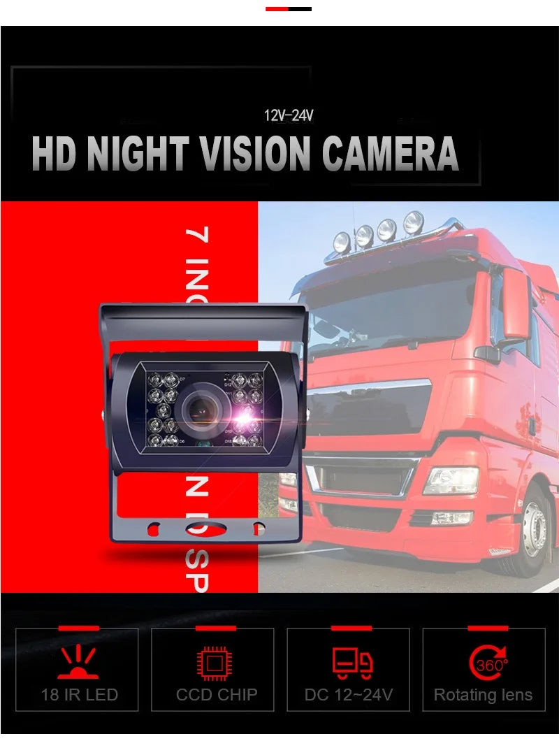 Reverse Camera 4 Pin AV Port IR Night  Backup Camera Waterproof For Truck/Trailer/Pickups/RV/ Heavy