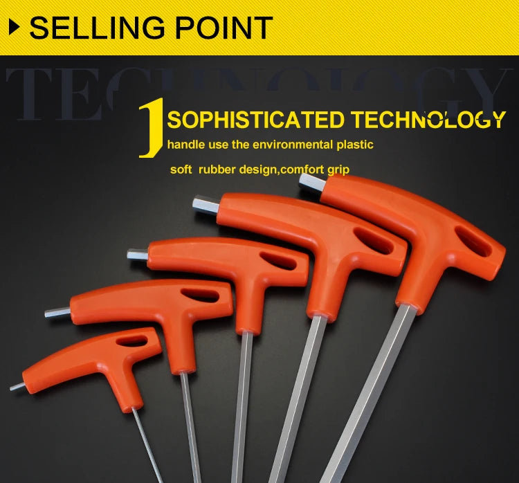 2/2.5/3/4/5/6/8/10mm Flat/Ball Head Hex Key Allen Wrench Hand Tool T-Handle Hex Key Wrench Ball End Allen Hex Key Wrench Spanner