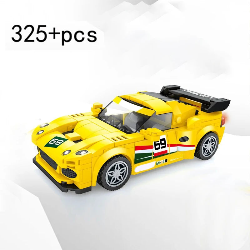 City Speed Racing Car Model Building Blocks DIY Bricks MOC Toy Classic Rally Sports Super Racer Vehicle Christmas gift technique