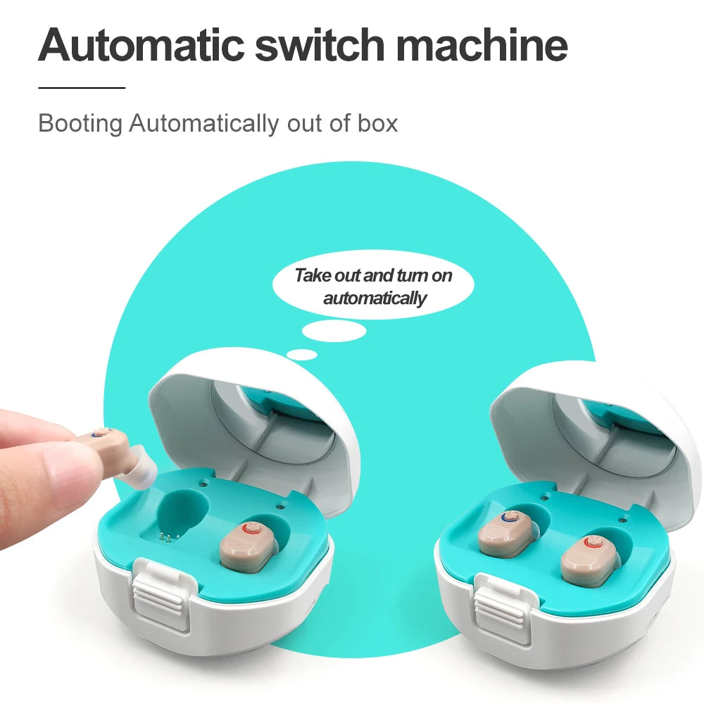NEWEST Rechargeable Hearing Aid Digital  Hearing Aids Sound Amplifier Portable Deaf Elderly Dropshipping Free Shipping