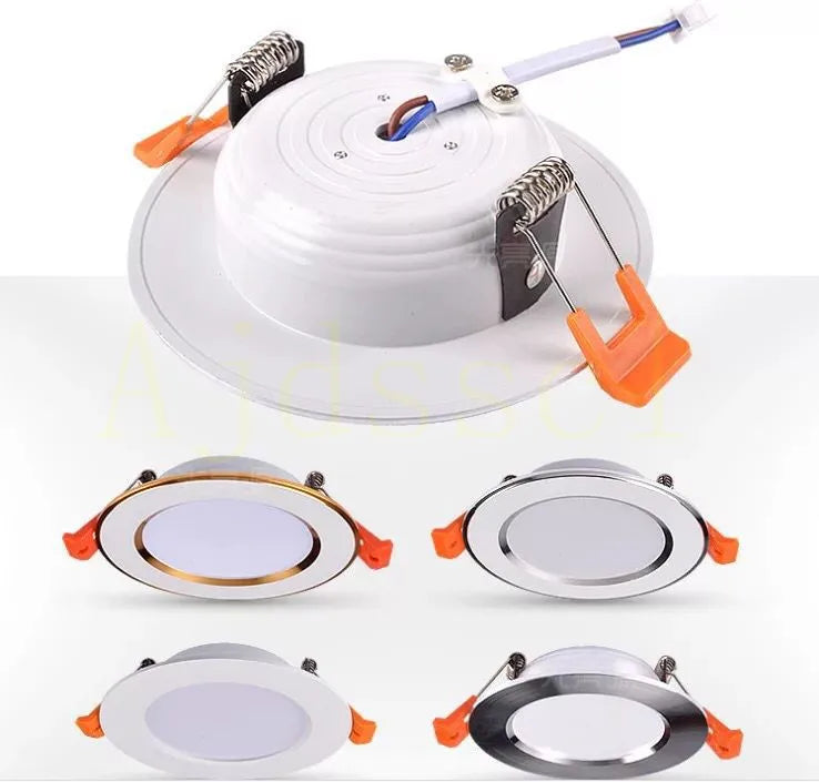 LED Downlight  10PCS Dimmable  220V 3-color dimming LED downlight  5W 7W 9W 12W 15W Recessed in LED Ceiling Downlight Light Lamp